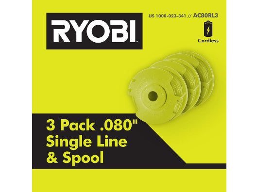 RYOBI Replacement Twisted 0.080 in. Auto Feed Line Spools (3-Pack)