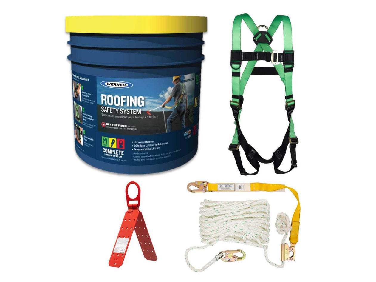 Werner Fall Protection Roofing Safety System Compliance Kit Tool Mart