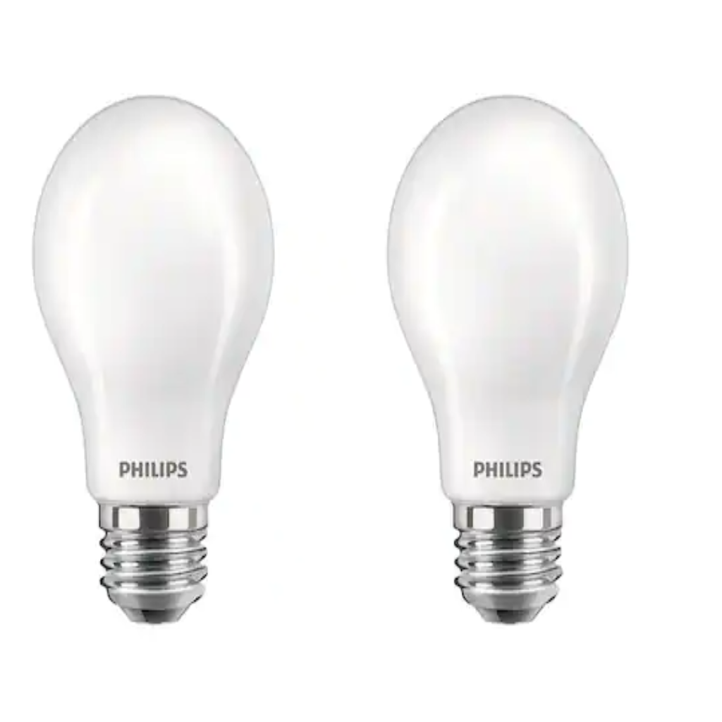 Philips 60 Watt Equivalent A19 Energy Saving LED Light Bulb in Soft White with Warm Glow Dimming Effect 2700K 2 Pack Damaged Box