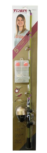 Eagle Claw Trait Zaldain 5' Spin Cast Combo W/ Tackle Box Built for Women  New