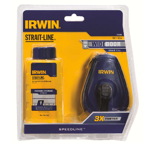 Irwin Tools Strait Line Speedline Chalk Reel  With 4oz Blue Chalk