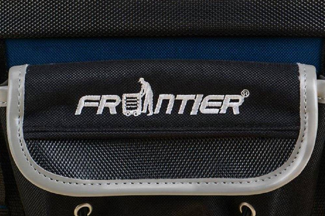 Frontier 10 Inch Open Mouth Heavy Duty Tote Tool Bag in Black and Blue