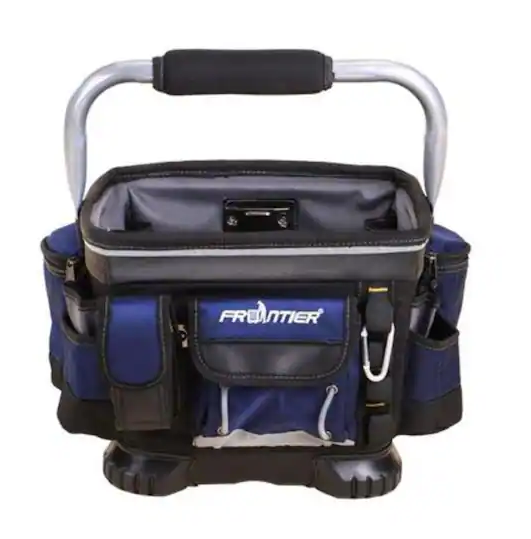 Frontier 10 Inch Open Mouth Heavy Duty Tote Tool Bag with Rubber Feet