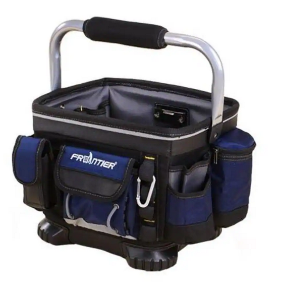 Frontier 10 Inch Open Mouth Heavy Duty Tote Tool Bag with Rubber Feet