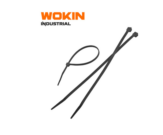 Wokin 100 Piece Black Nylon Cable Tie 7.6X450mm