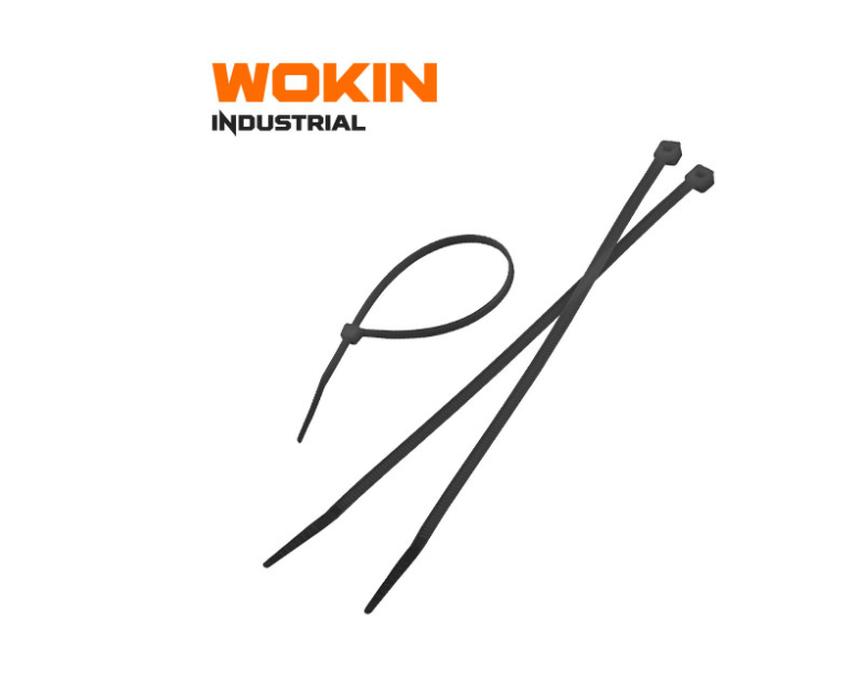 Wokin 100 Piece Black Nylon Cable Tie 7.6X370mm