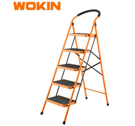 Wokin 150KG Load 5 Step Steel Ladder