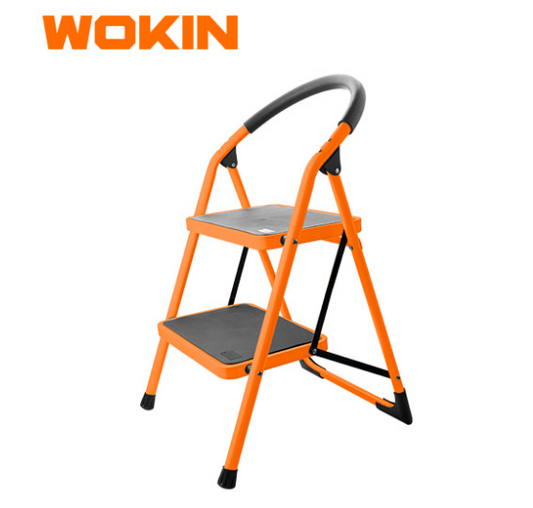 Wokin 330LB Load 2 Step Steel Ladder
