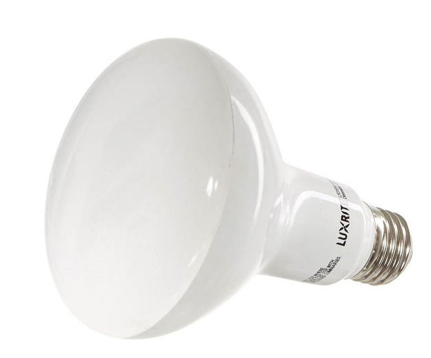 Luxrite 9W BR30 Dimmable LED 3500K Natural White Light Bulb DAMAGED BOX
