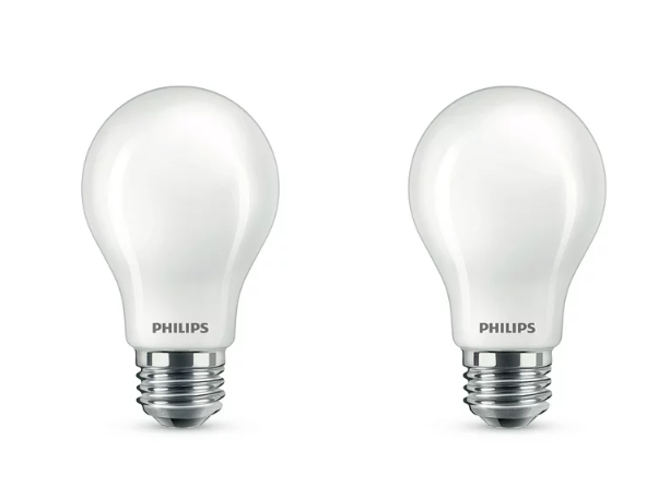 Philips LED 75-Watt A19 General Purpose Household Light Bulb Frosted Soft White Warm Glow Dimmable E26 Medium Base 2-Pack DAMAGED BOX