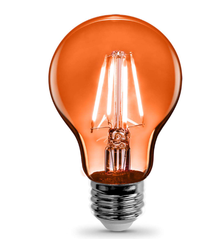 image-1 image-2 image-3 Roll over image to Zoom Feit A19 E26 Medium Filament LED Bulb Orange 30 Watt Equivalence 1 pk DAMAGED BOX