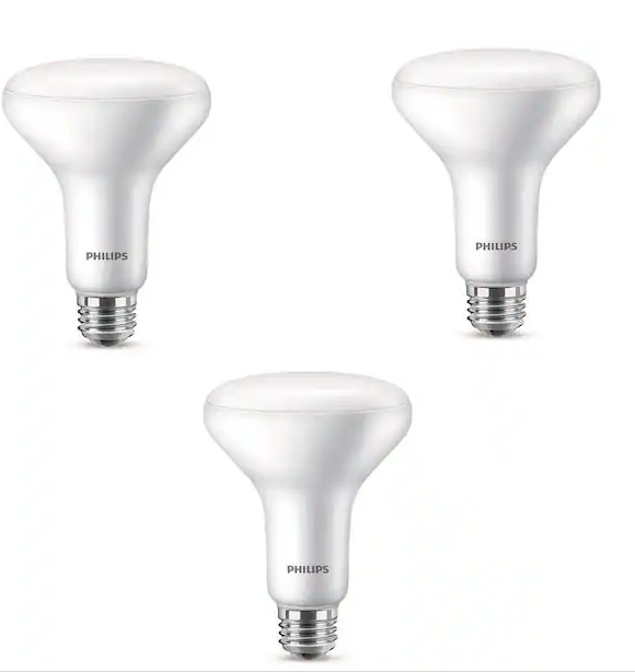 Philips 65-Watt Equivalent BR30 Dimmable ENERGY STAR LED Light Bulb Daylight (3 Bulbs DAMAGED BOX