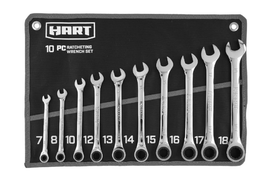 Hart 10pc Ratcheting Wrench Set SAE