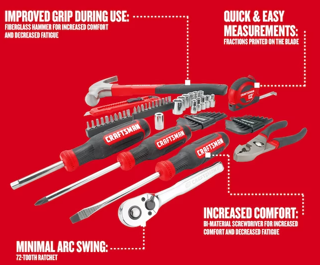 Craftsman 57pc Mixed Tool Set