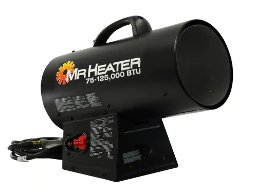 Mr Heater 75-125,000 BTU Portable Propane Forced Air Heater Factory Serviced