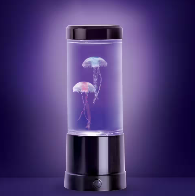 Lifehaus 9 in. Black Indoor Jellyfish Table Lamp with RGB LED Damaged Box