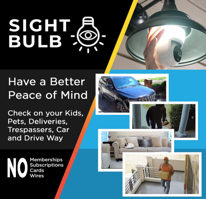 Sight Bulb Smart Camera And Light Home Security Damaged Box