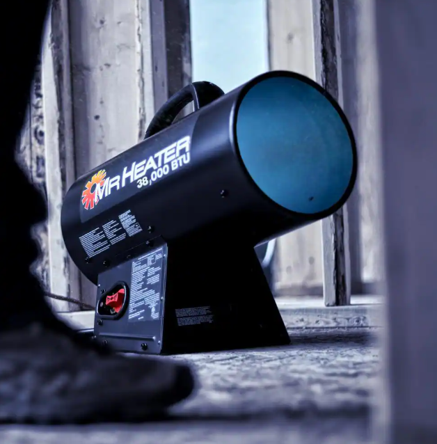 Mr. Heater Forced Air Propane Outdoor Space Heater with Quiet Burner Technology Factory Serviced