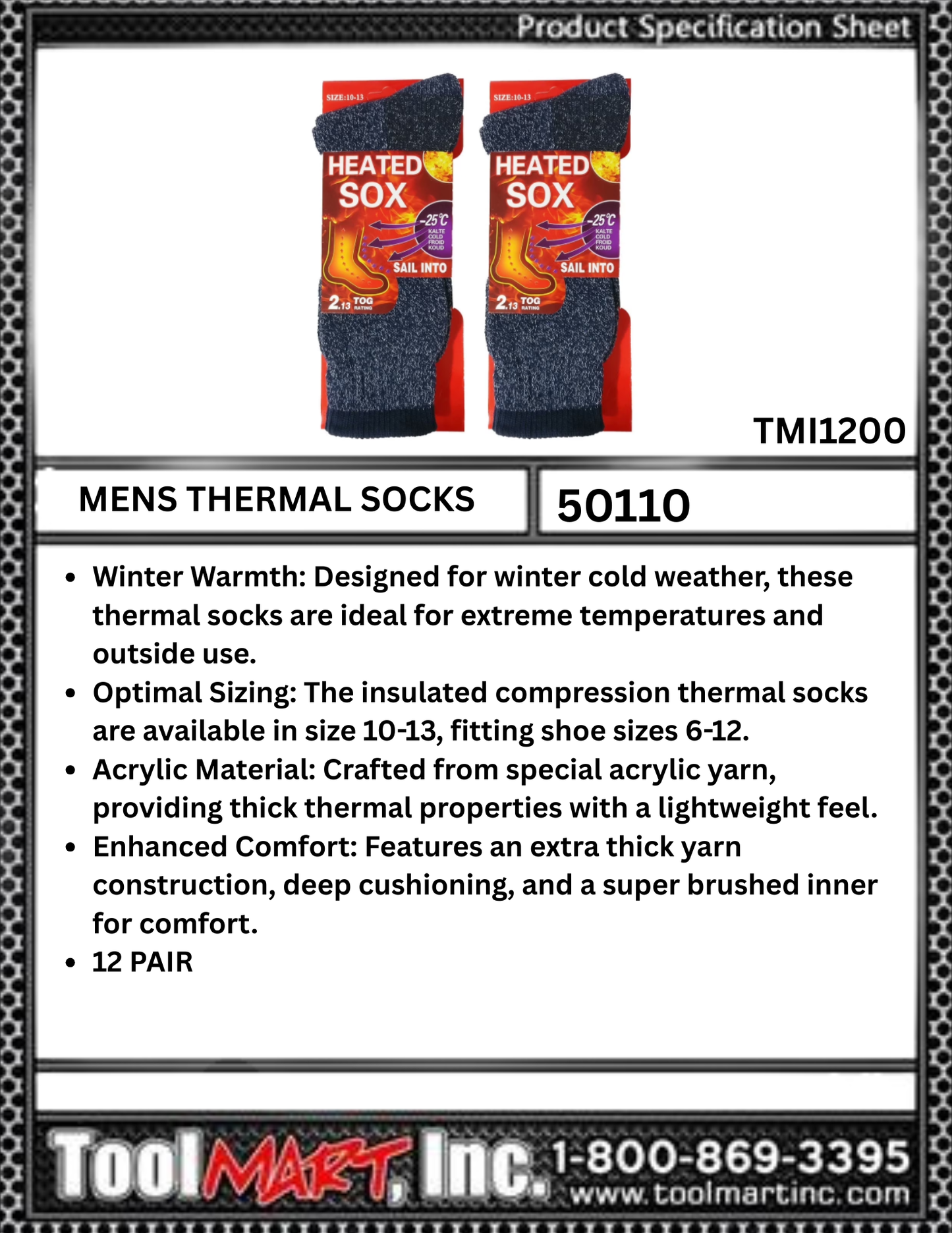 50110 MENS THERMAL SOCKS