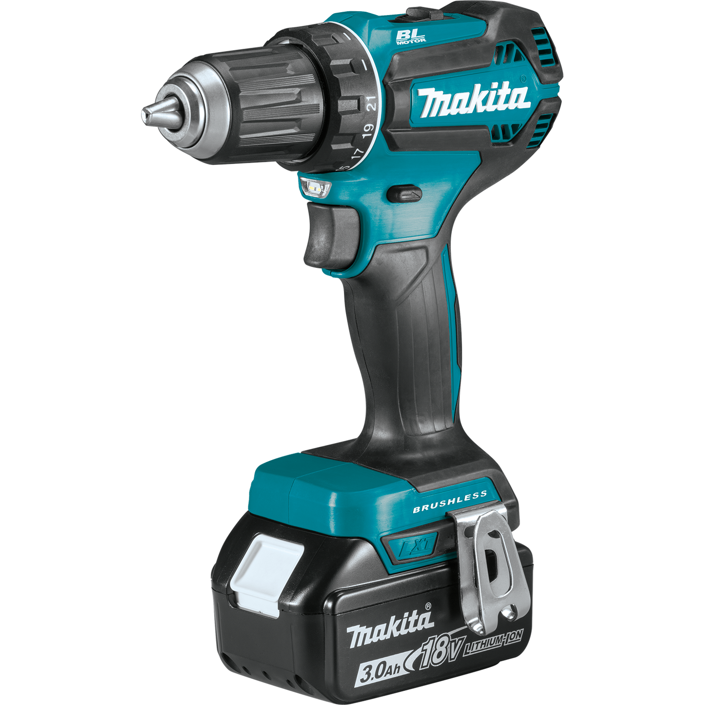 Makita 18 Volt LXT Lithium Ion Brushless Cordless 1/2 Inch Driver Drill Kit Factory Serviced