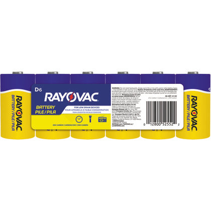 Rayovac D6 Six Pack Of Batteries