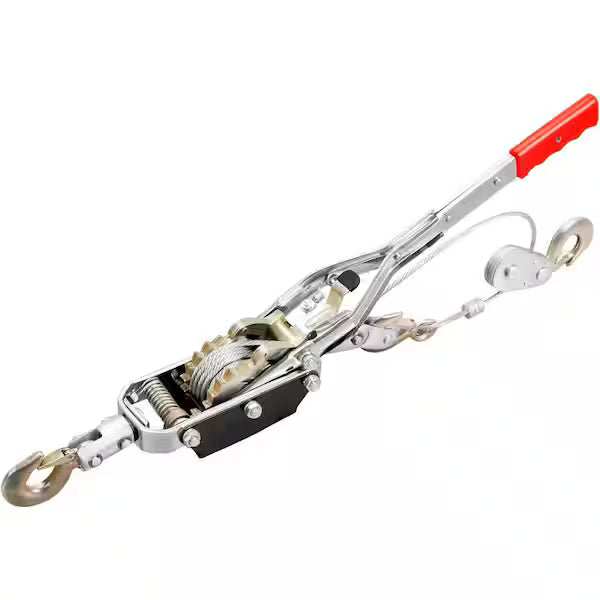80138 4 Ton Come Along Cable Puller with 3 Hooks