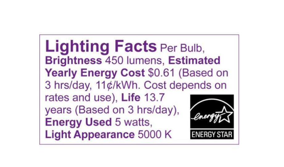 Philips 40 W Equivalent A19 Dimmable Energy Saving Clear Glass Indoor/Outdoor LED Light Bulb Daylight (5000K) (2-Pack) Damaged Box