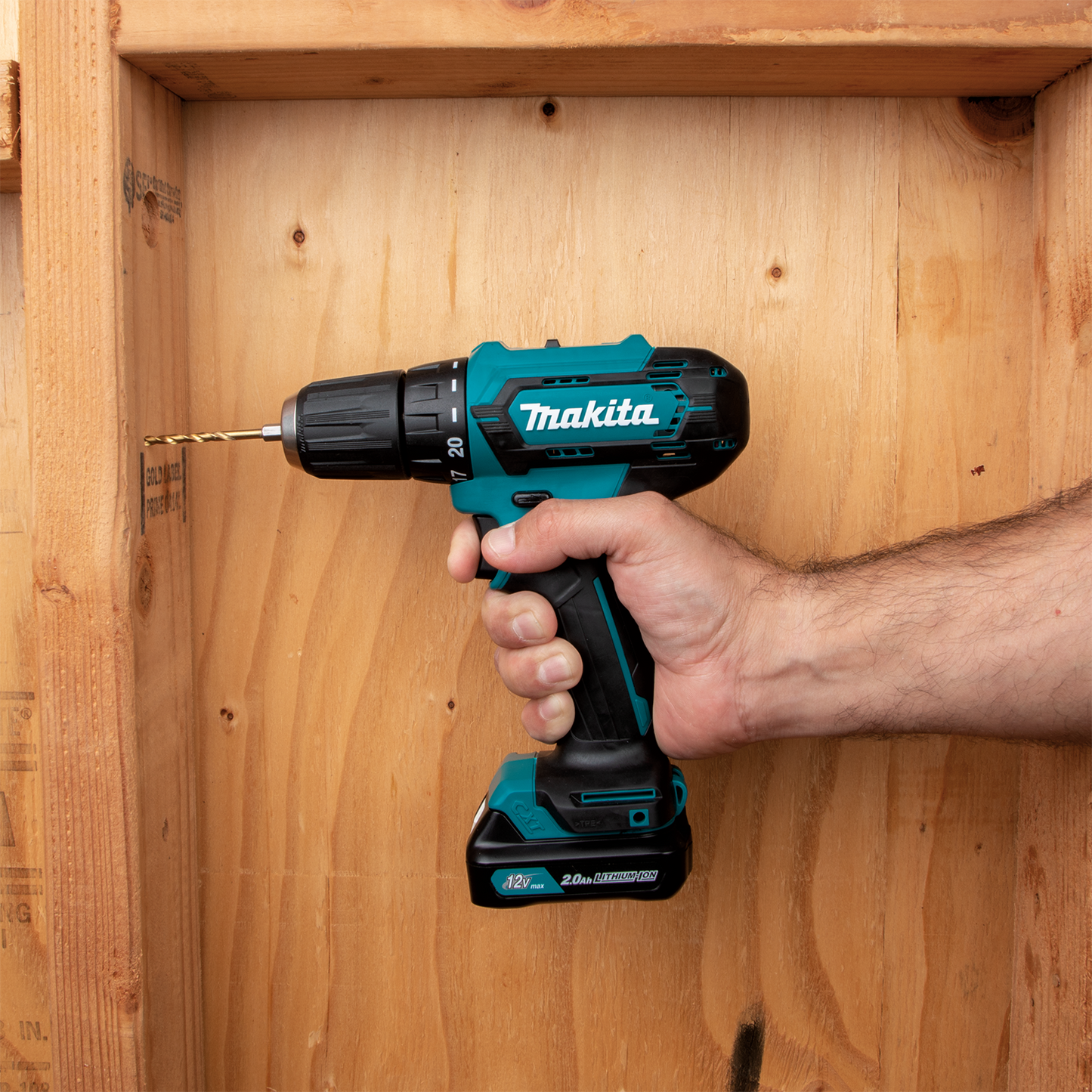 Makita 12V max CXT Lithium‑Ion Cordless 3/8 Inch Driver‑Drill Kit 2.0Ah Factory Serviced