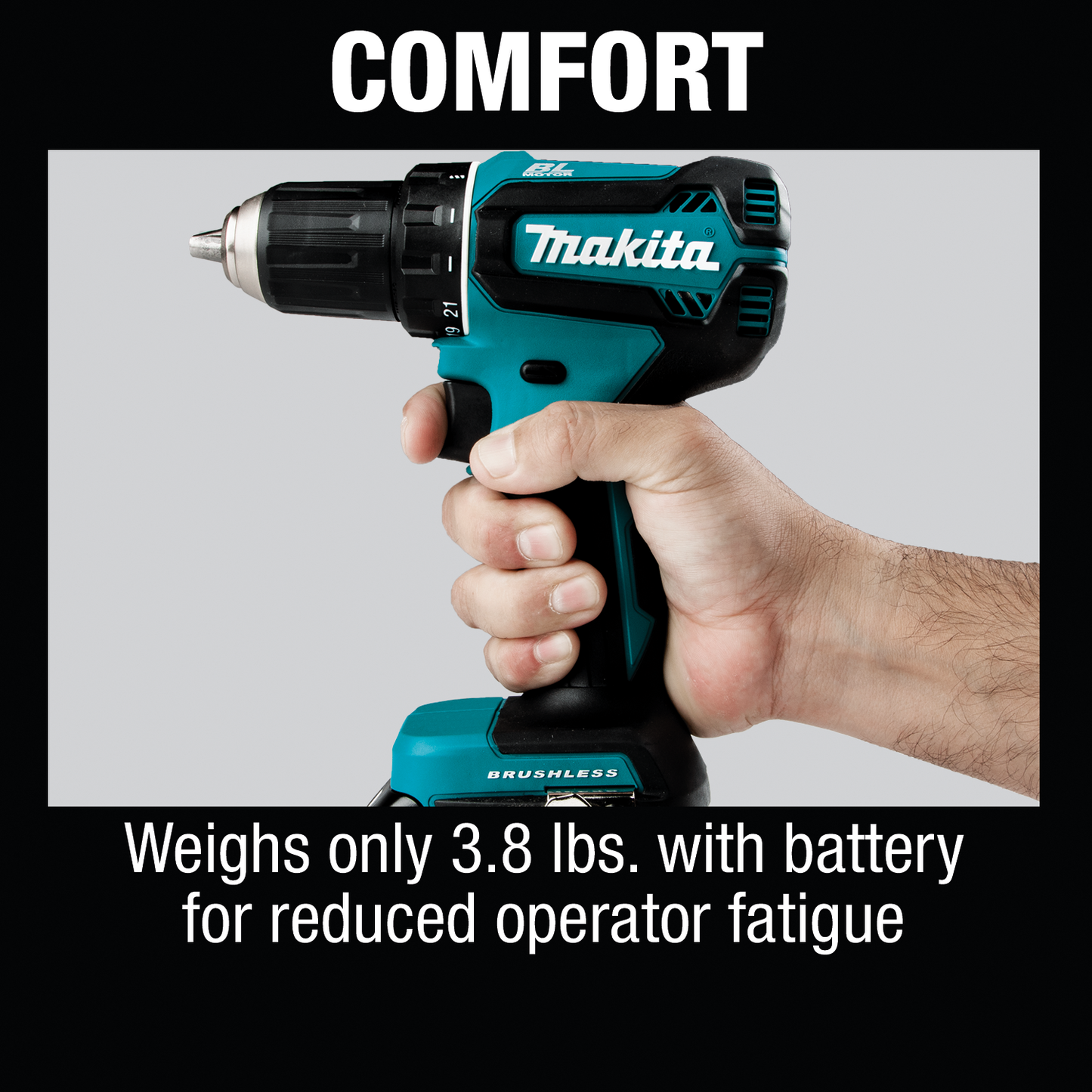 Makita 18 Volt LXT Lithium Ion Brushless Cordless 1/2 Inch Driver Drill Kit Factory Serviced