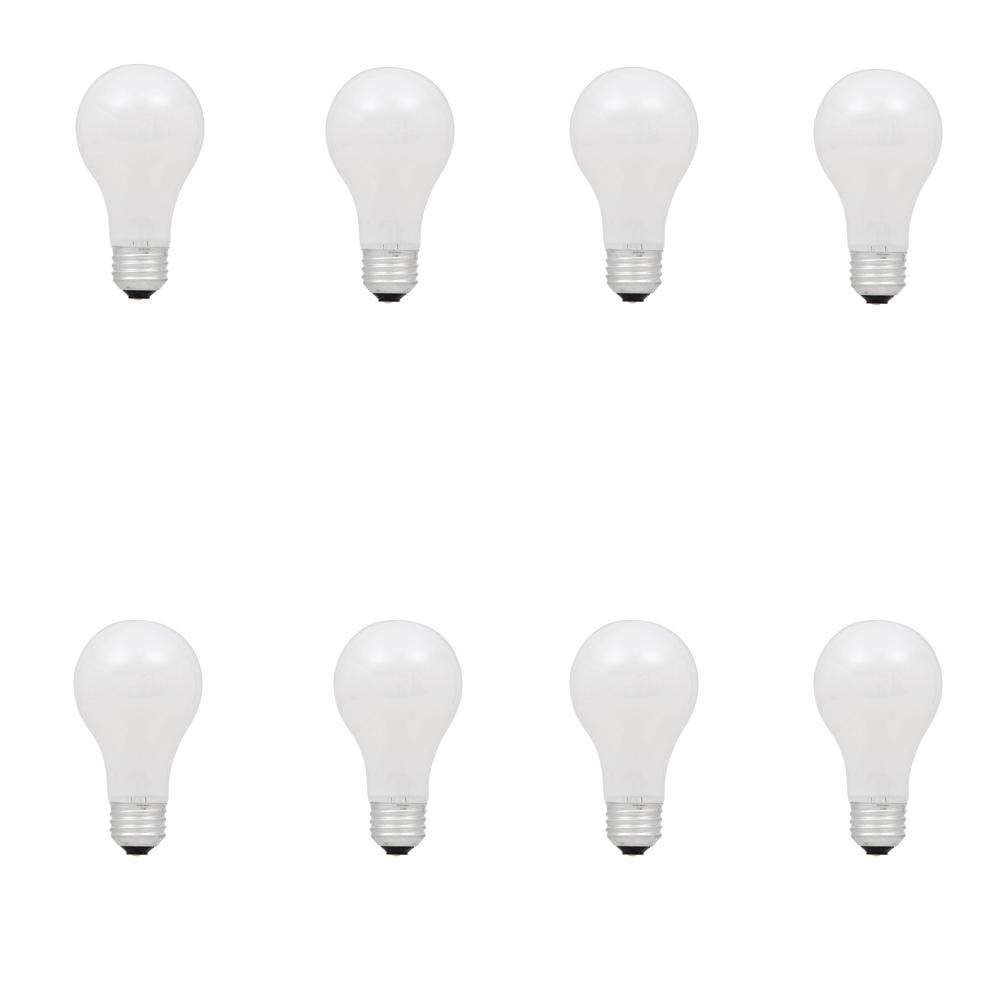 EcoSmart 60-Watt Equivalent A19 Dimmable Soft White Halgoen Light Bulb (8 Pack) Damaged Box