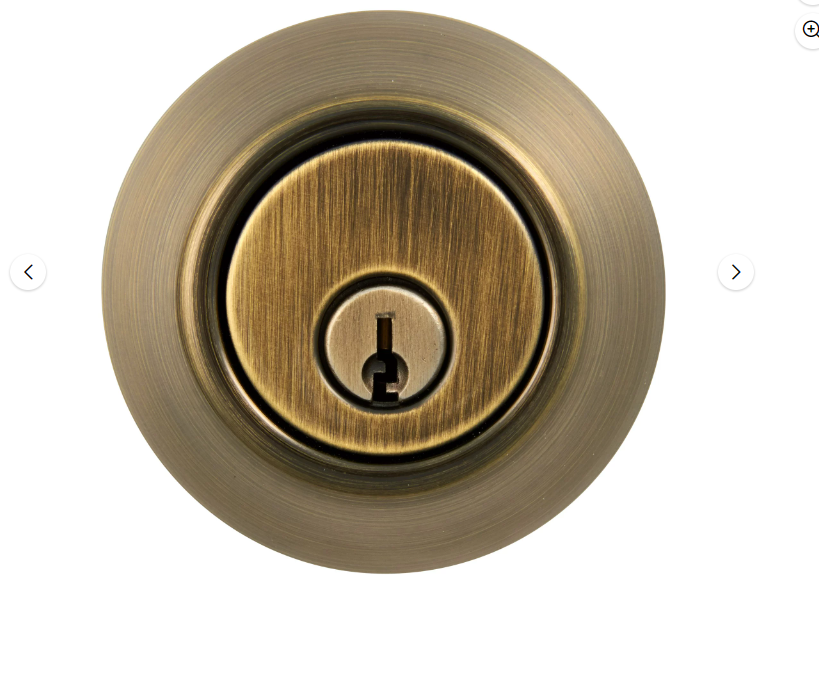 Hyper Tough Keyed Entry Single Cylinder Deadbolt Antique Brass Finish Damaged Box