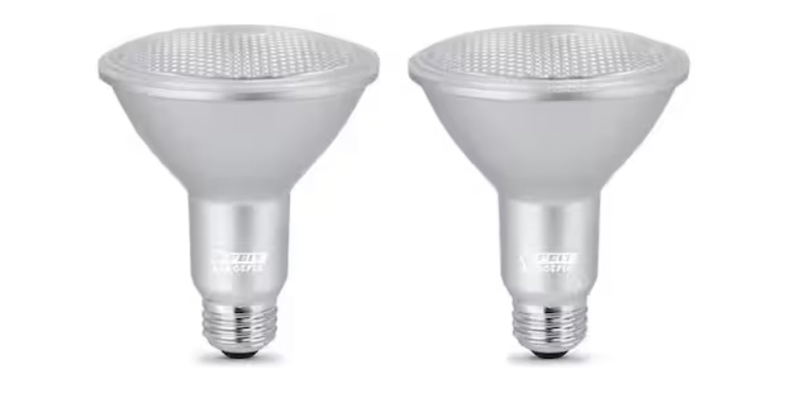 Feit Electric 75-Watt Equivalent PAR30 Dimmable Security or Track Lighting ENERGY STAR 90+ CRI Flood LED Light Bulb, Daylight (2-Pack) - Damaged Bag