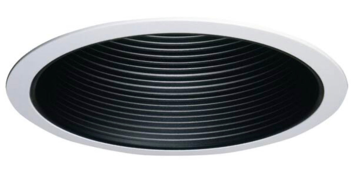 Halo 6 in. Black Recessed Ceiling Light Coilex Baffle with White Trim