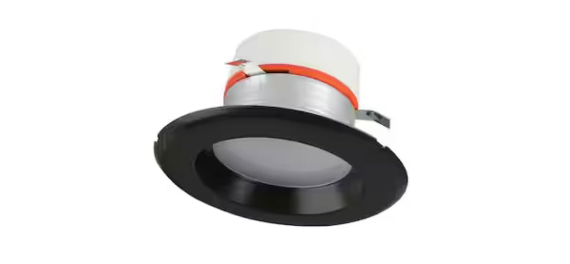 Commercial Electric 4 in. Selectable Integrated LED Recessed Retrofit Interchangeable Trim - Damaged Box