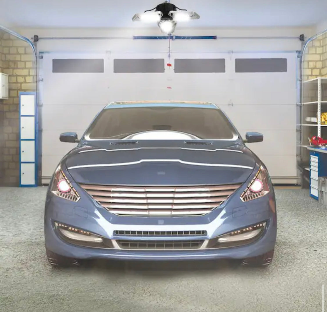 BEYOND BRIGHT 3500 Lumens 11.5 in. Single Pole Occupancy LED Flush Mount Garage Light