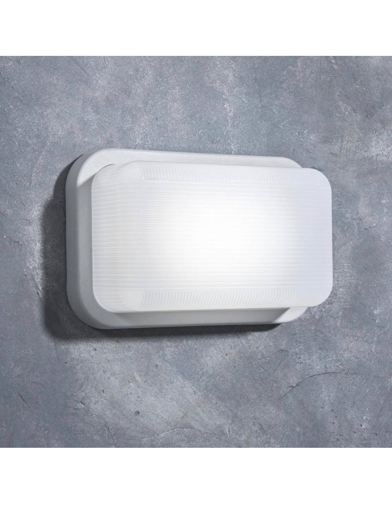 Lutec Coastal Hatteras White Outdoor Integrated LED Bulkhead Wall Lantern Damaged Box