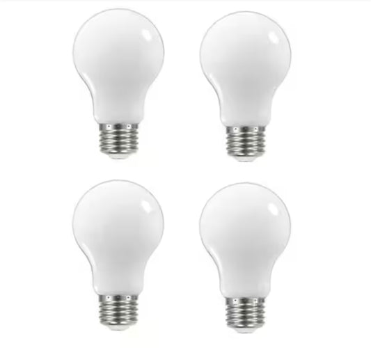EcoSmart 60-Watt Equivalent A19 Dimmable Energy Star Frosted Filament LED Light Bulb Soft White (4-Pack) - Damaged Box