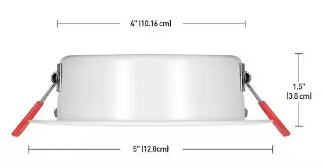 Commercial Electric Slim Directional 4 in. Adjustable CCT Canless New Construction & Remodel IC Rated Indoor Dimmable LED Recessed Light Kit - Damaged Box