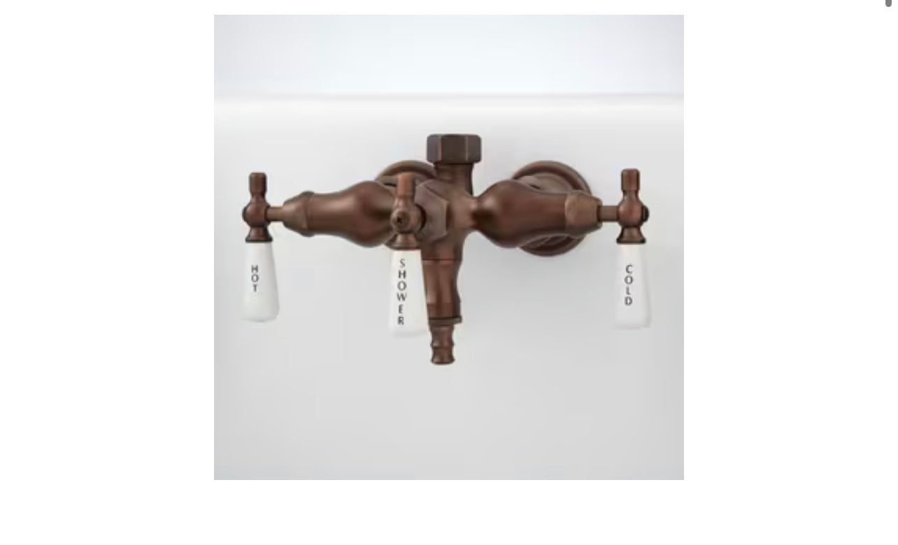 Signature Hardware Clawfoot Tub Diverter Valve (Faucet)- Oil Rubbed Bronze