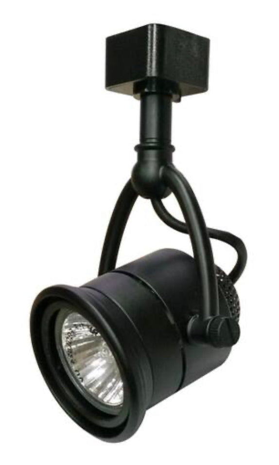 Hampton Bay 1-Light Halogen Retro Black Linear Track Lighting Head