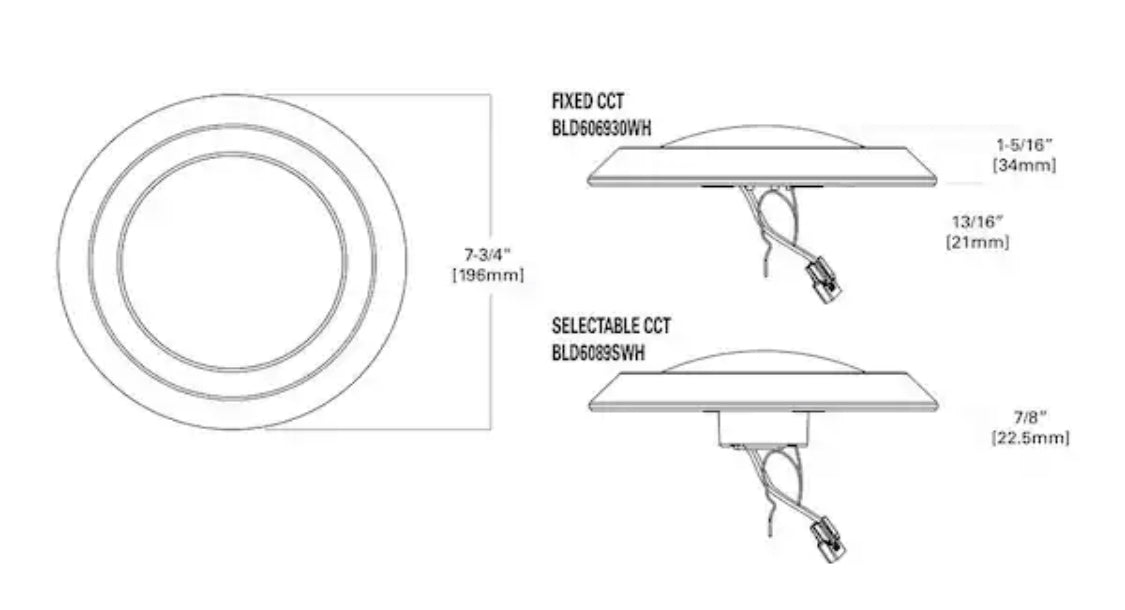 HALO BLD 6 in. White Integrated LED Recessed Ceiling Mount Light Trim 3000K Soft White - Damaged Box