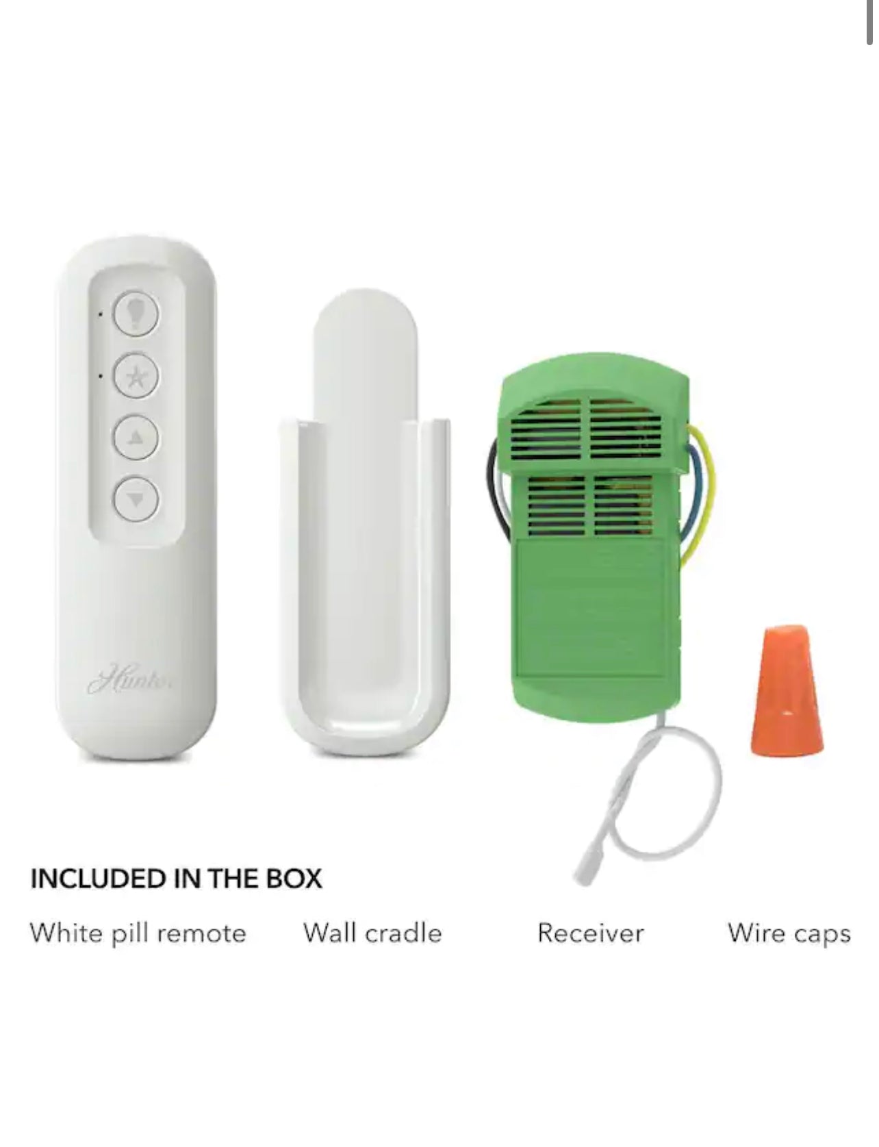 Hunter Universal 3 Speed Damp Rated Ceiling Fan Handheld Remote Control White Damaged Box