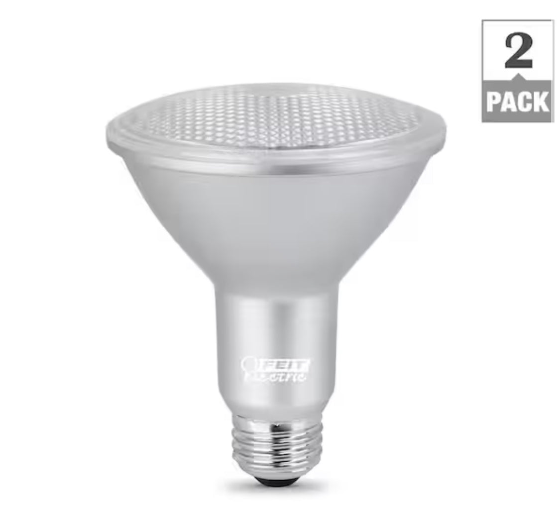 Feit Electric 75-Watt Equivalent PAR30 Dimmable Security or Track Lighting ENERGY STAR 90+ CRI Flood LED Light Bulb, Daylight (2-Pack) - Damaged Bag