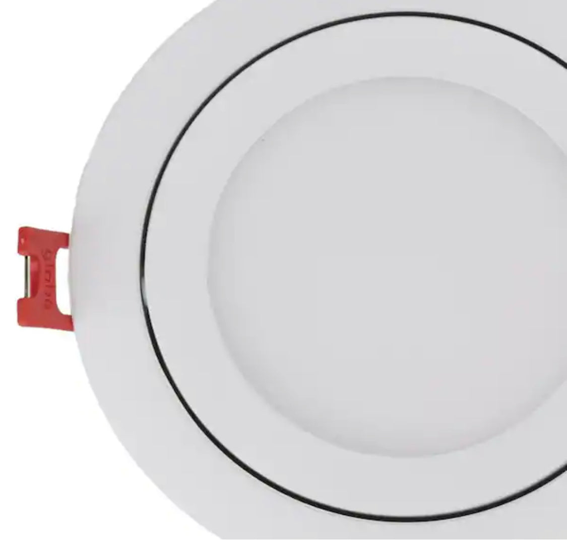 Commercial Electric Slim Directional 4 in. Adjustable CCT Canless New Construction & Remodel IC Rated Indoor Dimmable LED Recessed Light Kit - Damaged Box