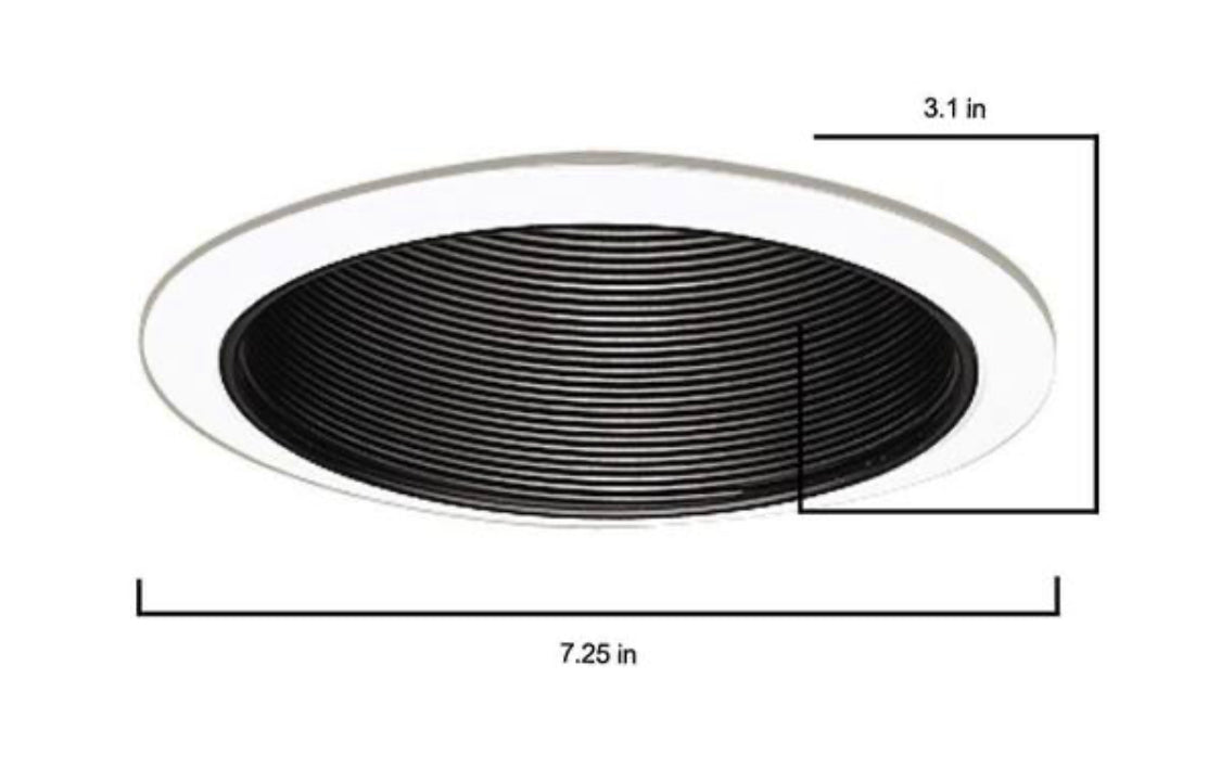 Halo 6 in. Black Recessed Ceiling Light Coilex Baffle with White Trim