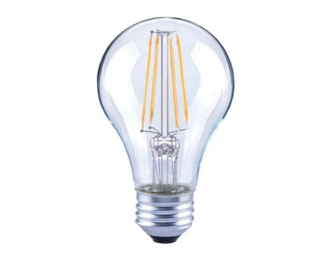 EcoSmart 40-Watt Equivalent A19 General Purpose Dimmable Clear Glass Filament Vintage Style LED Light Bulb Soft White (3-Pack) - Damaged Box