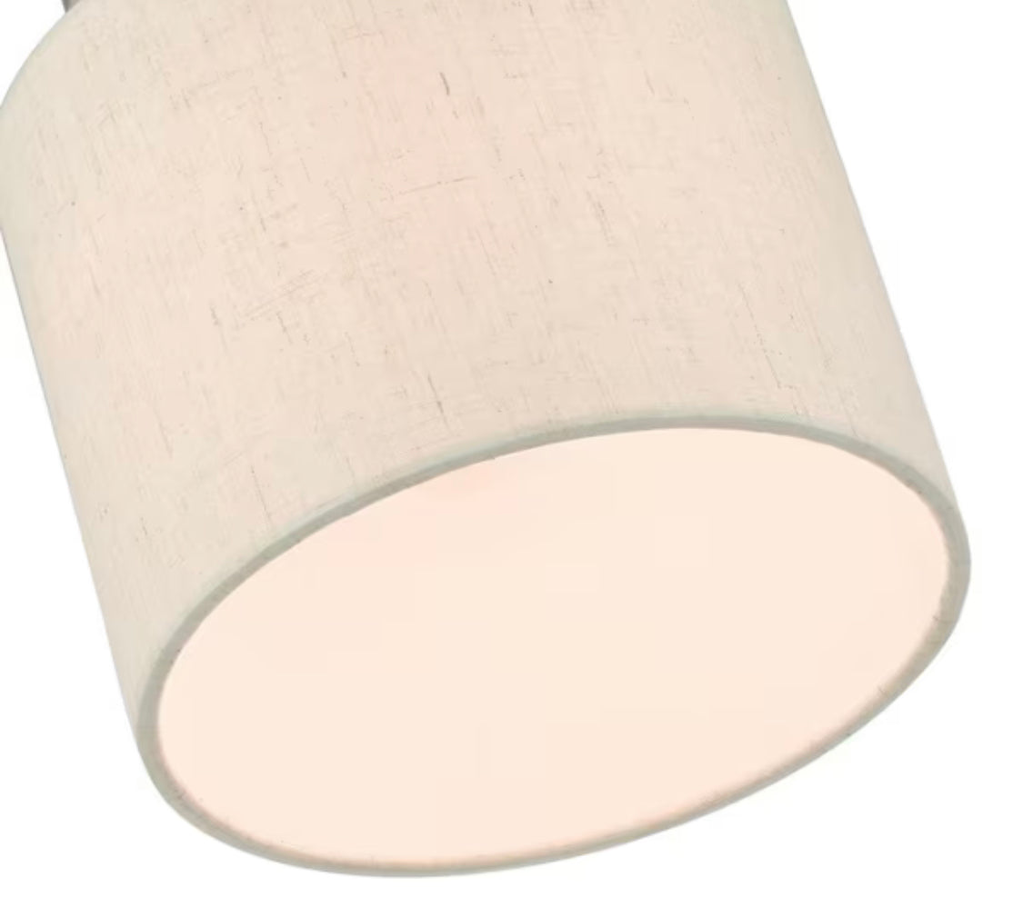 Livex Lighting Meadow 1 Light Brushed Nickel Semi Flush Mount - Damaged Box