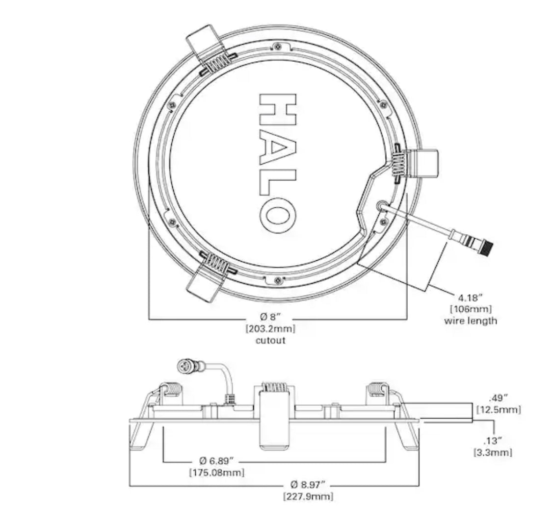 Halo 8 in. Selectable CCT New Construction Canless Recessed Integrated LED Kit - Damaged Box