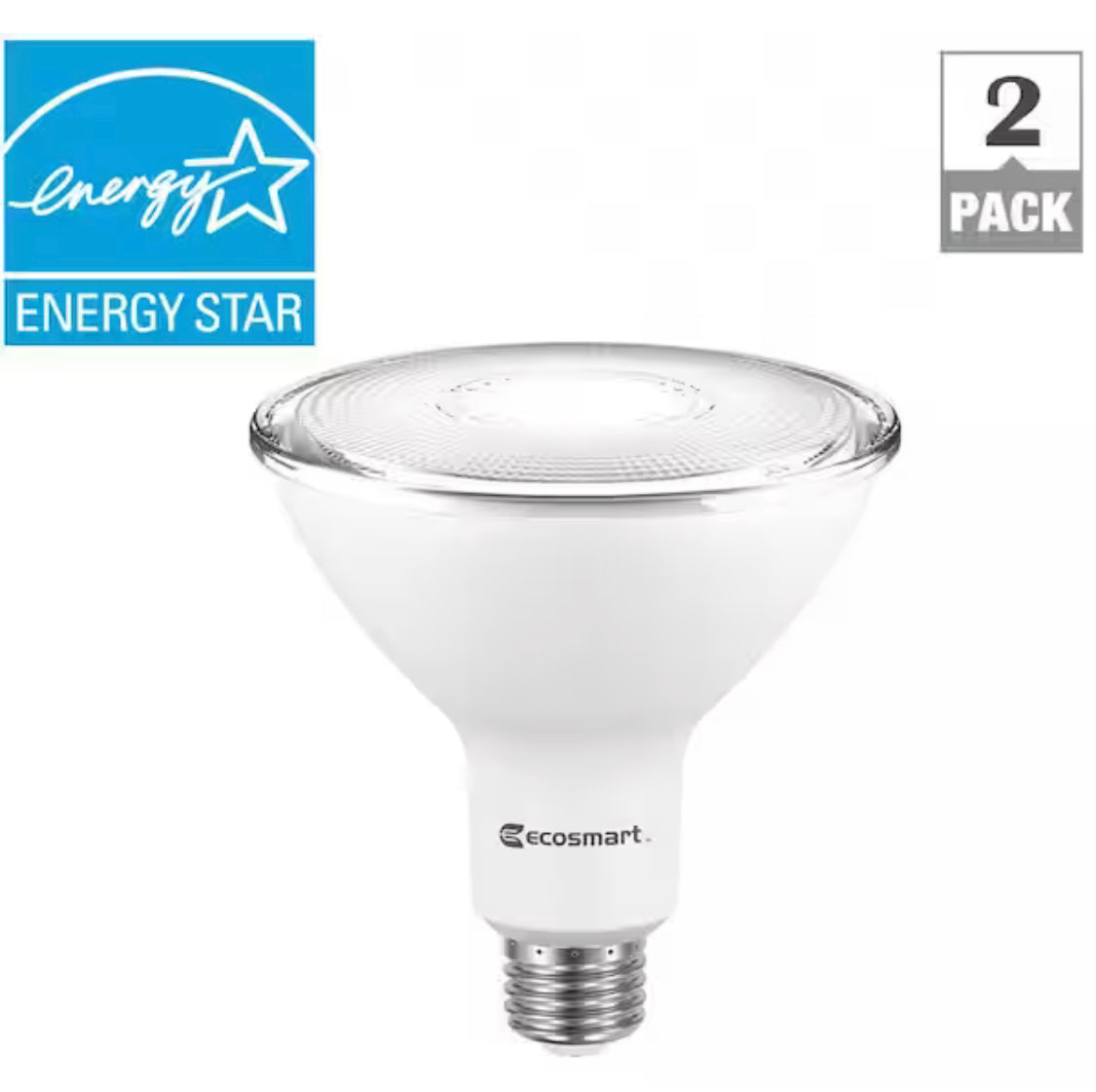 EcoSmart 120-Watt Equivalent PAR38 Dimmable Flood LED Light Bulb Daylight (2-Pack) - Damaged Box