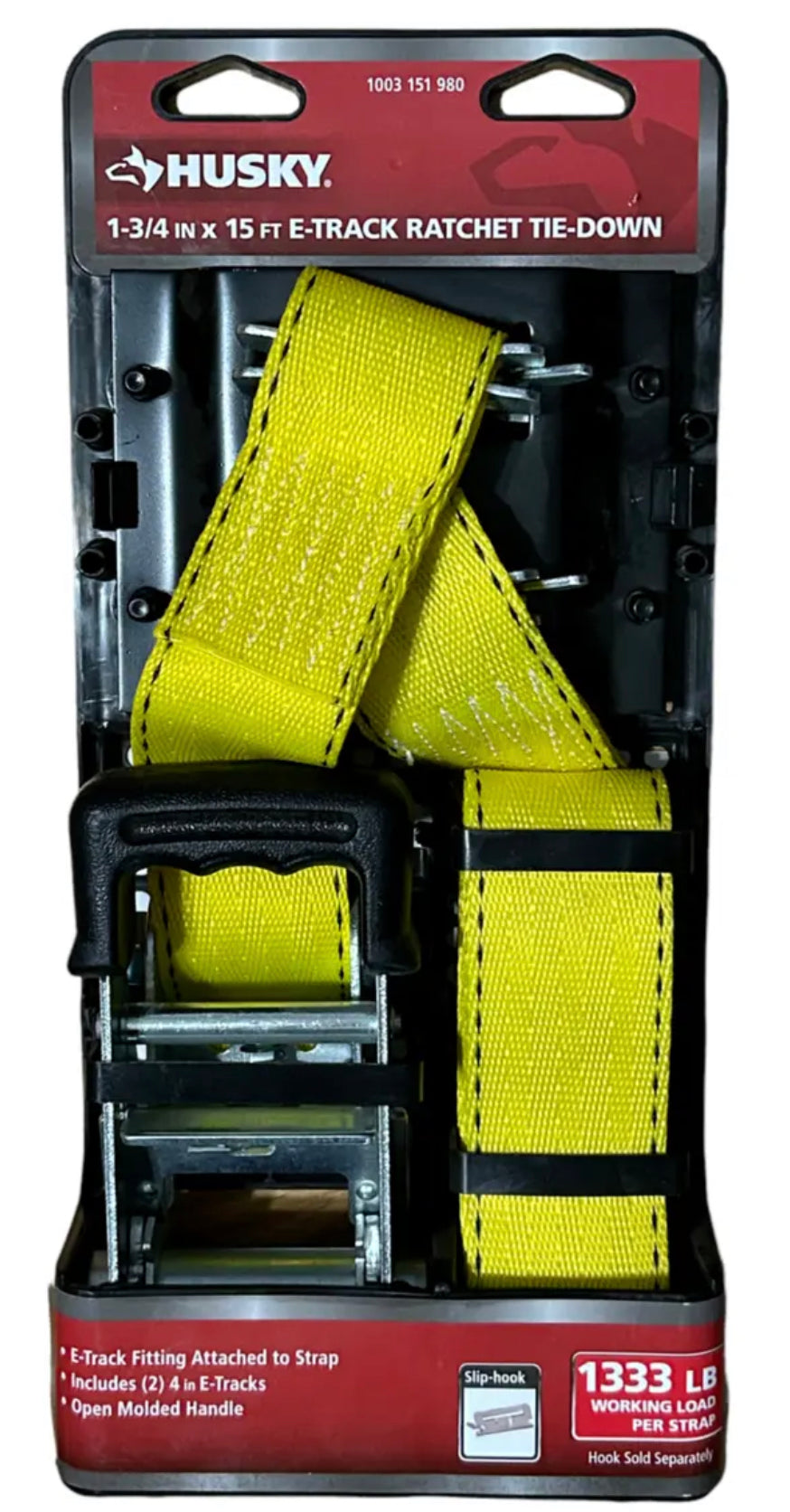 Husky Tools E-Track Ratchet Tie Down 1 3/4" x 15 Feet